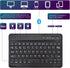 DETUOSI Universal 7-8 inch Wireless Keyboard, Multi-Device Travel Portable Ultrathin (6mm) Lightweight Wireless Keyboard for iOS/Android/Windows Tablet, Computer and Phone #Black