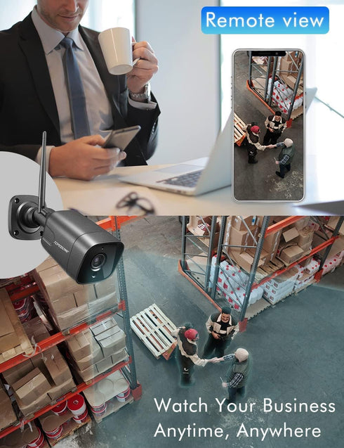 RTSP WiFi Bullet Camera Outdoor for Home Security - 1080P IP Surveillance, 65ft Night Vision, Humanoid Detection
