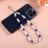 Handmade Evil Eye Beaded Phone Charm, Lanyard Wrist Strap, Gemstone Phone Chain Strap Keychain for Men, Women, Girls -