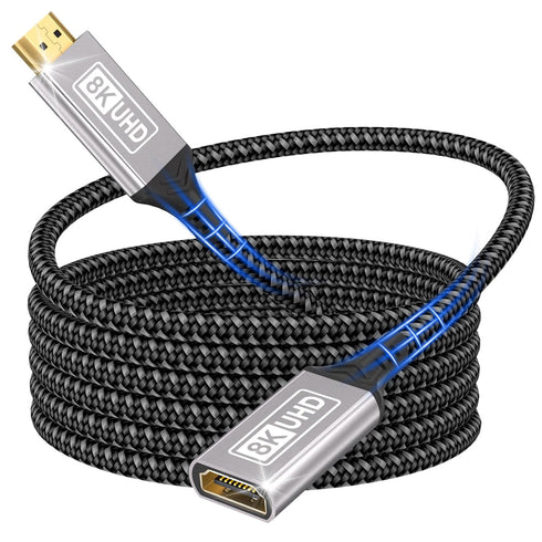 Lumivtx HDMI Extender,6.56FT(2M) Cable 10K 8K@60HZ/4K@144HZ,HDMI 2.1 Extender Cable Male to Female 48Gbps