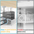 Under Desk Cable Management Tray, White No Drill Organizer with Clamp for Desk Wire Management and Accessories