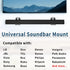 notiela 2 Pack Universal Soundbar Mount Shelf Sound Bar Mounts for Samsung, Sony, LG, Vizio, Bose, Onn and More Soundbar Wall Mount - Sound Bar Mount Under TV