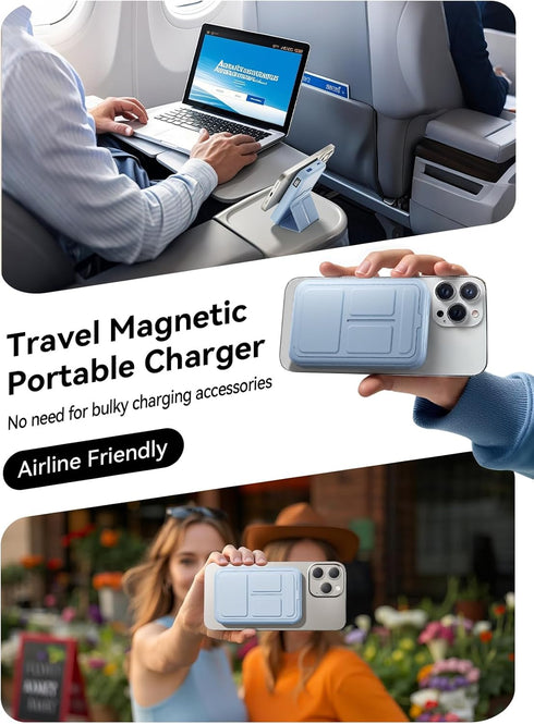 Gxorul 10000mAh 20W Pack, 17/16/15/14, Magnetic Portable Charger, Wireless Power Bank with USB-C Fast Charging
