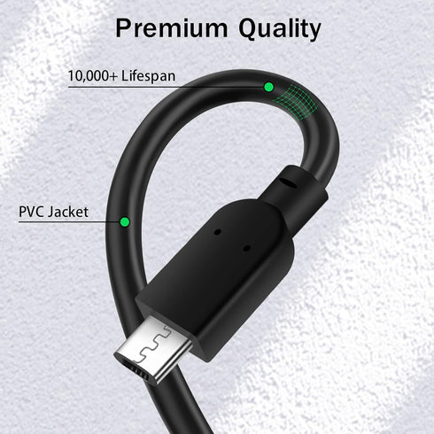 USB C to Micro USB Cable 6 FT (3-Pack), Flexible Micro USB to USB-C Cord, Fast Charging & Data Sync, Compatible with