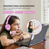 SHON Kids Wireless On-Ear Headphones, Pink Foldable Stereo with 3.5mm Jack, Wired Headphones for