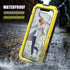 Mitywah Waterproof Case for iPhone 11 Pro, Heavy Duty Military Grade Shockproof Cover, Rugged Metal Case, Yellow