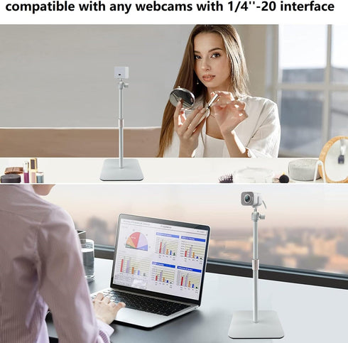 AceTaken 500,StreamCam,Lenovo,Elgato White Webcam Stand for Logitech Brio Neo Webcams