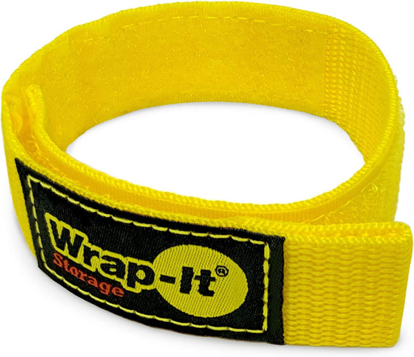 Quick-Straps by Wrap-It Storage - 12" (12 Pack) Yellow Extension Cord Holder for RV and Boat