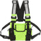 Radio Chest Harness Bag, Universal Two Way Adjustable Oxford Cloth Radio Vest Rig with Front Pack Pouch, Fruit Green