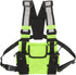 Radio Chest Harness Bag, Universal Two Way Adjustable Oxford Cloth Radio Vest Rig with Front Pack Pouch, Fruit Green