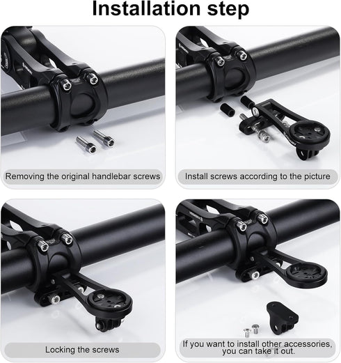 Adjustable Out Front Bicycle Computer Mount for Garmin Edge, Bike Mount