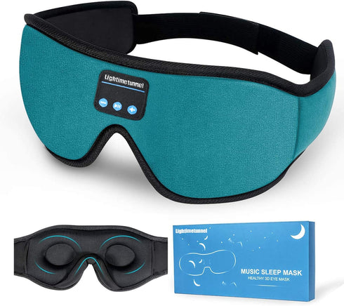 Sleep Headphones, 3D Bluetooth Sleep Mask, Washable with Ultra Thin Stereo Speakers, Microphone for Insomnia Travel