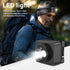 ciciglow 1080P 128GB Head Mounted Action Camera, Adjustable Angle Small Head Mounted Sports Camera, LED Headlamp