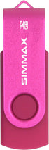 SIMMAX 3 Pack 32GB 2.0 (32GB Memory Stick USB Flash Drives Swivel Thumb Drive Pen Drive Pink Blue Green)