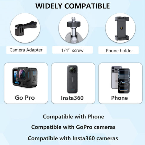 COFRY 4.5" 1/4" Suction Cup Magic Arm Mount KitVersatile Car Mount & Desktop Phone Holder Complete with Thread Phone