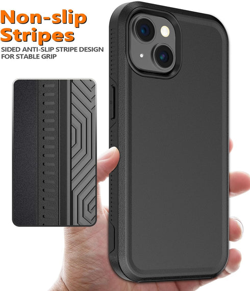 Diverbox iPhone 15 Case, Shockproof and Dropproof with Tempered Glass Screen Protector, Heavy Duty Protection Cover