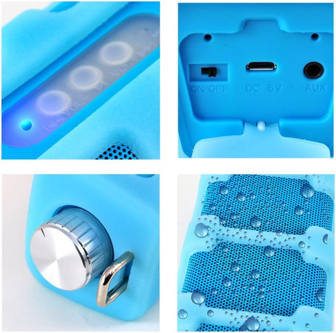 Pyle Jam Tunes Box Sports Speaker - Wireless Portable Waterproof Bluetooth Sound Stereo - Blue