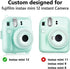 Rieibi Clear Case for Fuji Instax Mini 12, Glitter Case Bag with Back Pocket, Strap, and Photo Album