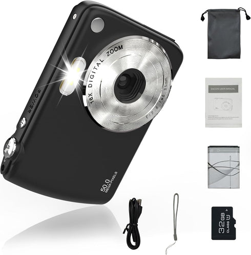 YingCheng Digital Camera, Kids Cameras for 50MP FHD 1080P, Digital Point and Shoot