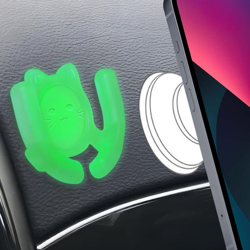 Multi-Surface Holder Car Mount 2 Pack, Compatible for Popsocket Grip Holder, Cute Cat Strong Adhesive Stick Pad, Black