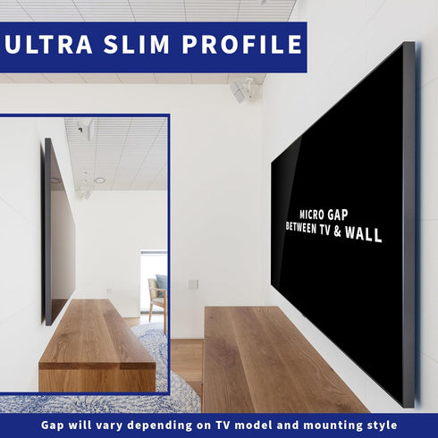 VIVO Micro-Gap Flat TV Wall Mount for 43 to 85 inch 2021-2023 Samsung Neo QLED (Excluding QN95C Series), Ultra Slim