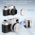 Haoge LH-X54B Square Metal Lens Hood with 49mm Adapter Ring for Fujifilm X100VI Fuji X100V Camera, Black