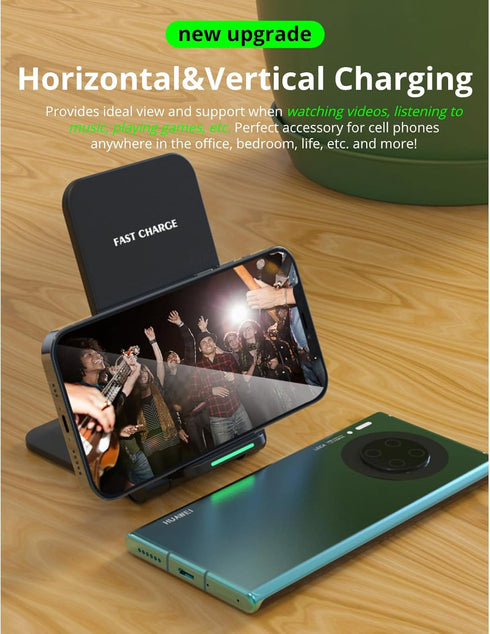 Charging Stand, Certified 15W Fast Charger for iPhone X, 8, 8 Plus, Multifunctional Charging for Various Devices