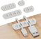 GLUIT Adhesive Desktop Cable Organizer, Versatile Cord Holders and Clips for Desk Accessories, White 5 Pack