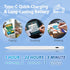 iPad Pro 11" Stylus Pencil, 1.5mm Replaceable Tip Active Pen Compatible with Apple Magnetic Pencil for Drawing and