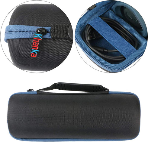 Khanka Hard Travel Case for JBL FLIP5 Flip 5 / Flip 6 Waterproof Portable Bluetooth Speaker (Blue)