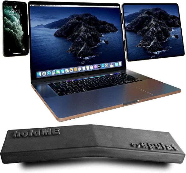 Portable Magnetic Side Mount, Strong Holder for Attaching iPhone or iPad to Laptop or Desktop Monitor