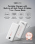 VEEKTOMX 10000mAh, Pack 17/16/15/14, Portable Charger with Built in Cables Power Bank for iPhone with AC Wall Plug
