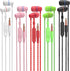 5 Packs Wired Earbuds with Microphone, Deep Bass Clear Sound, Tangle Free, Noise Isolating, Fits 3.5mm Jack for iPhone