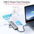 Selore&S-Global 7 1 Port,100W 2 3.0 USB C Hub HDMI Adapter for MacBook Pro/Air, in USBC Dongle with HDMI, microSD/SD