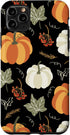 iPhone 11 Pro Max Case with Autumn Falling Leaves and Pumpkin Spice Harvest Design