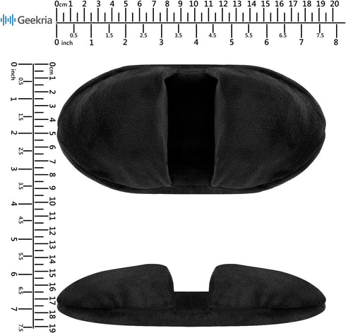 Geekria Velour Headband Pad, Compatible with David Clark H10-13.4, H10-13S, Headphones Replacement Band (Black)