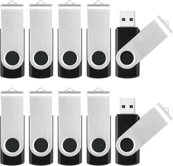 MECHEER 512MB Flash Drive 10 Pack, Bulk USB 2.0 Thumb Drives Pendrive Memory