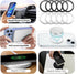 LXUEJIE 10 Pack (5 Silver+5 Universal Metal Rings, Magnetic Ring for Phone Cases & Wireless Charging Magnetic Ring