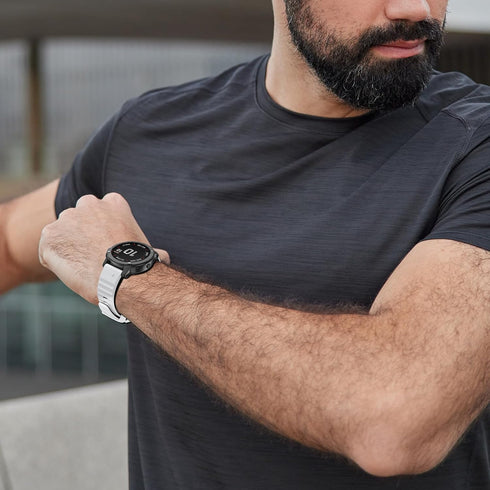 OVERSTEP Compatible with Garmin Fenix 7 Band, 22mm Wide Soft Replacement Strap for Fenix 5, 6, 7 Smart Watch