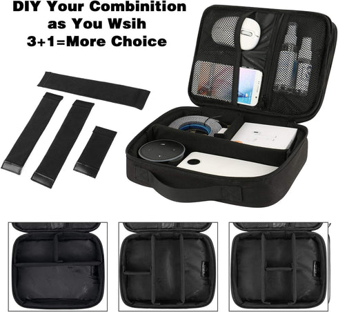 MATEIN Electronics Organizer, Waterproof Travel Electronic Accessories Case, Portable Double Layer Cable Storage Bag