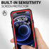 BEASTEK Waterproof Case for iPhone 12, FSN Series IP68 Magnetic Shockproof with Built-in Screen Protector, Red