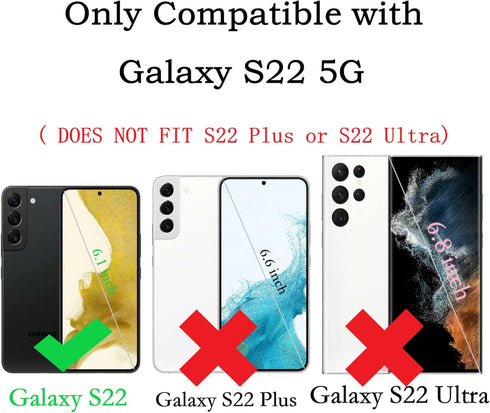 Samsung Galaxy S22 5G Case, Heavy Duty Military Grade Protective Shockproof Dropproof Dust-Proof Case