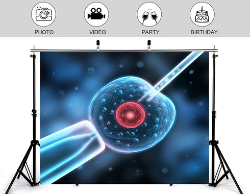 KeyWork 8x5ft IVF Procedure Backdrop Medical Science Photography Background for Fertility Seminar Reproductive Health