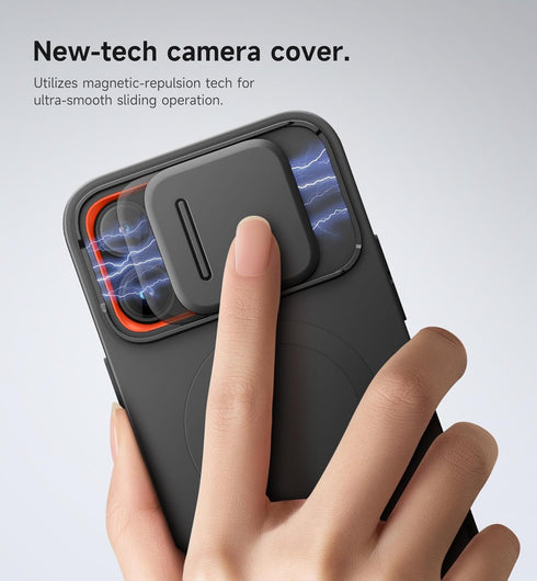 SURITCH 14 6.7 Inch, for iPhone Pro Max Case with Magnetic Camera Slide Cover and Adjustable Kickstand, Compatible