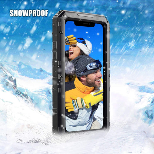 Mitywah Waterproof Case for iPhone 11 Pro Max, Heavy Duty Military Grade Metal Case with Built-in Screen Protection,