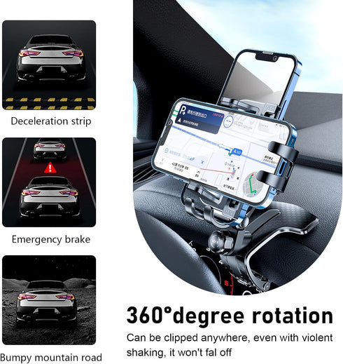 Merdege 4-7 inches Car Phone Holder, Center Console Navigation Holder, Universal Adjustable Swivel Bracket, Compatible