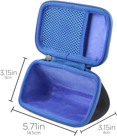 co2CREA Hard Travel Case Replacement for Angle 3 Bluetooth Portable Speaker (Black Case + Inside Blue)