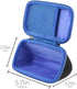 co2CREA Hard Travel Case Replacement for Angle 3 Bluetooth Portable Speaker (Black Case + Inside Blue)