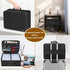 Photo Storage Box with Lock - DocSafe Fireproof Organizer with 16 Inner Photo Cases, Collapsible Portable Filing Safe