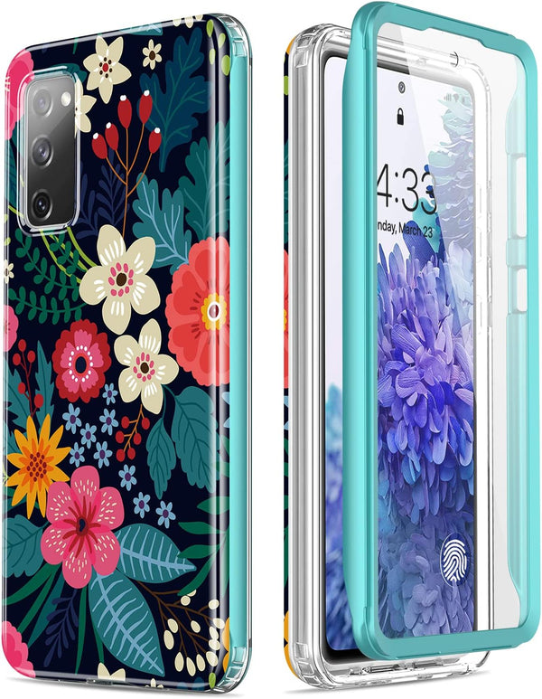 Esdot Protective Case for Samsung Galaxy S20 FE, Built-in Screen Protector, Fashionable Designs for Women Girls, 6.5"